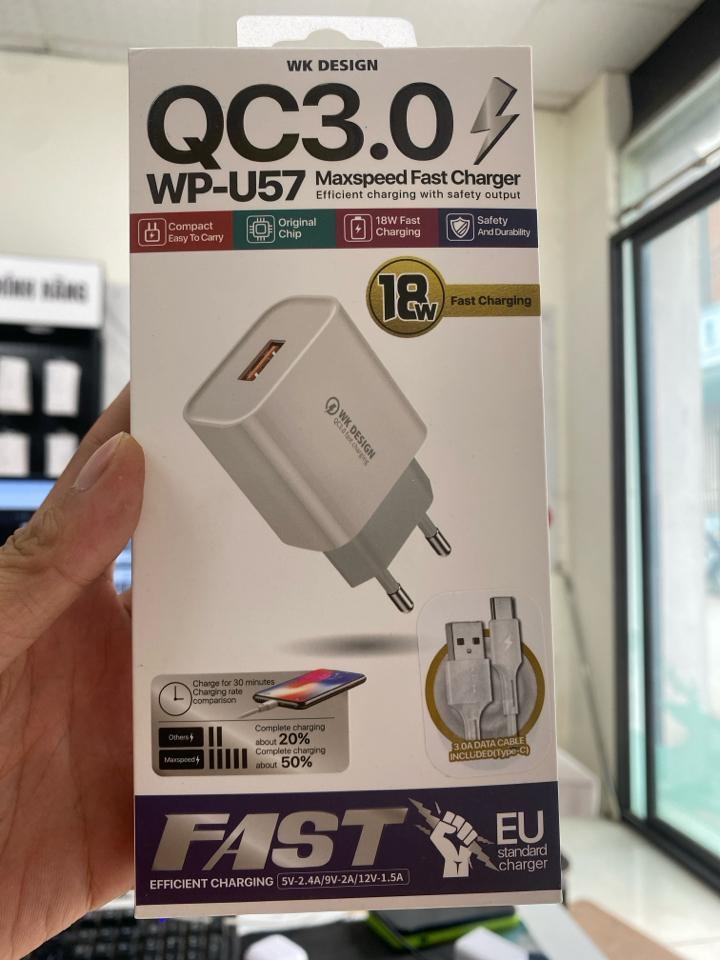 Bộ Sạc 18W Chính Hãng WK USB-C(Android Đời Cao)-duoc-ban-tai-META PHONE