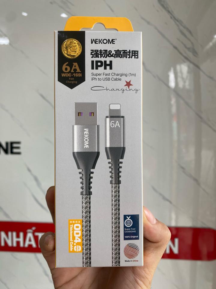 Cáp Sạc Nhanh Bọc Dù 6A IPHONE(dùng cho 6-XSM)-duoc-ban-tai-META PHONE