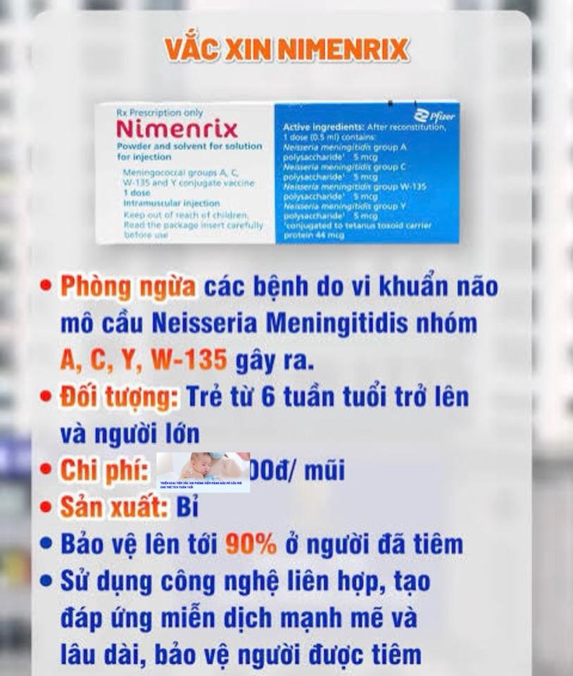 NIMENRIX / Não mô cầu ACYW135 ( Pfizer- Mỹ ) -duoc-ban-tai-TRUNG TÂM TIÊM CHỦNG CÁT TƯỜNG