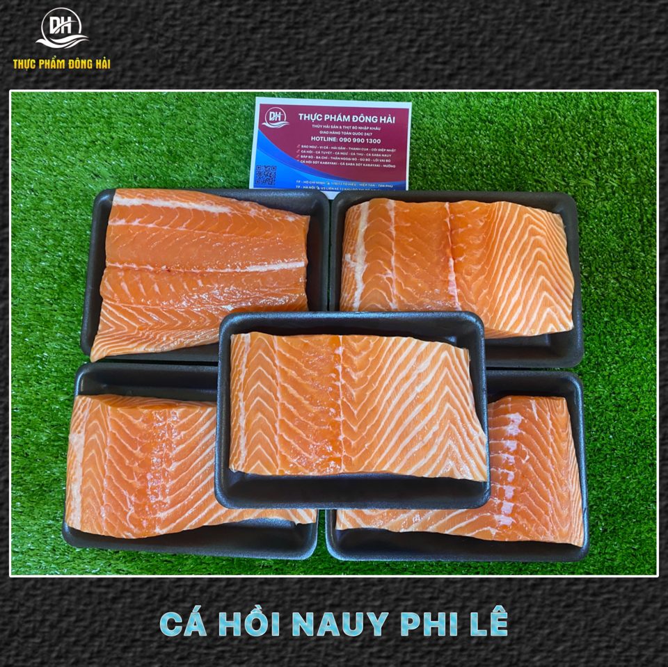 Cá hồi tươi Na uy phi lê Sashimi-duoc-ban-tai-Thực Phẩm Đông Hải