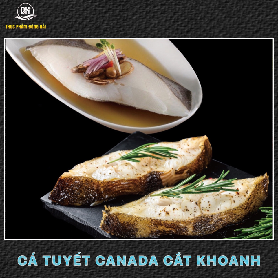 Cá tuyết canada cắt khoanh ( Halibut )-duoc-ban-tai-Thực Phẩm Đông Hải