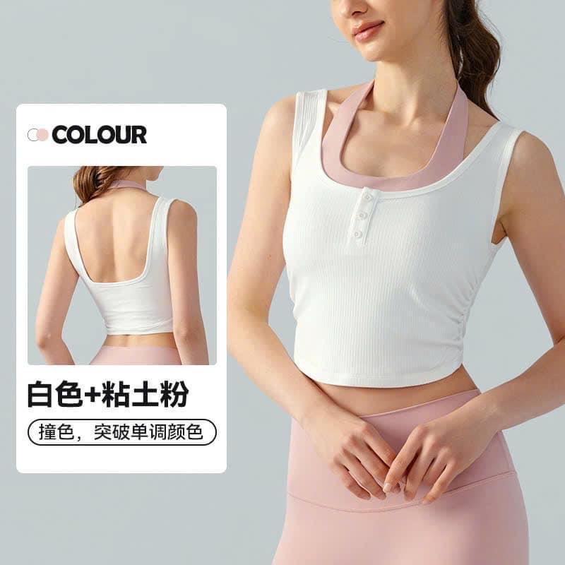 Áo bra yếm 2 lớp Jagaball tim dây đôi-duoc-ban-tai-𝗝𝗨𝗡 đồ tập Gym-Yoga