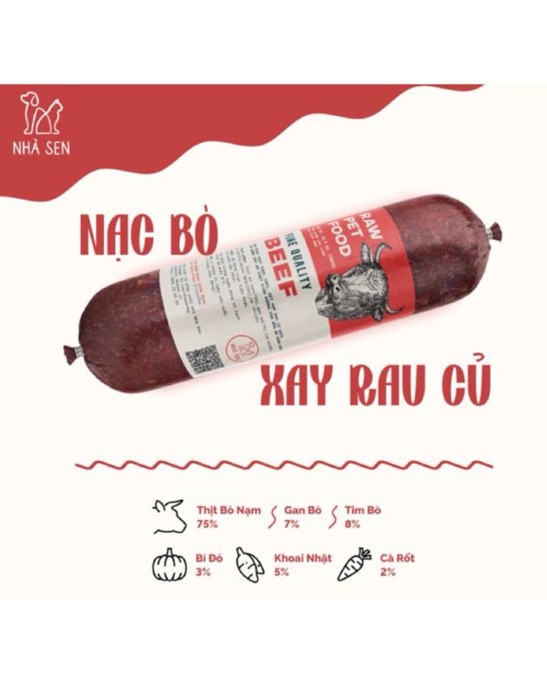 Nhà Sen - Nạc Bò Xay Củ 400g-duoc-ban-tai-AAN PETFOOD WAREHOUSE