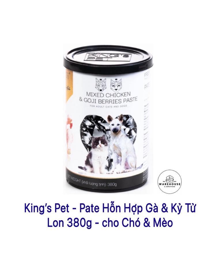 King's Pet - Pate vị Hỗn Hợp Gà & Kỷ Tử 380g cho Chó,Mèo-duoc-ban-tai-AAN PETFOOD WAREHOUSE
