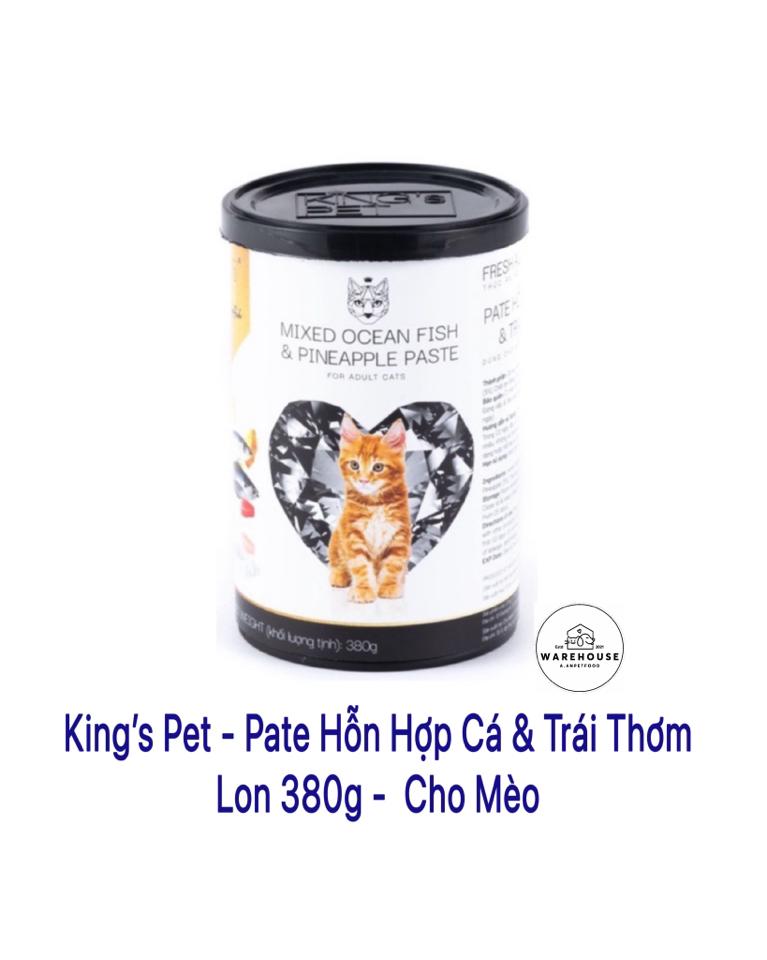 King's Pet - Pate vị Hỗn Hợp Cá & Trái Thơm 380g cho Mèo-duoc-ban-tai-AAN PETFOOD WAREHOUSE
