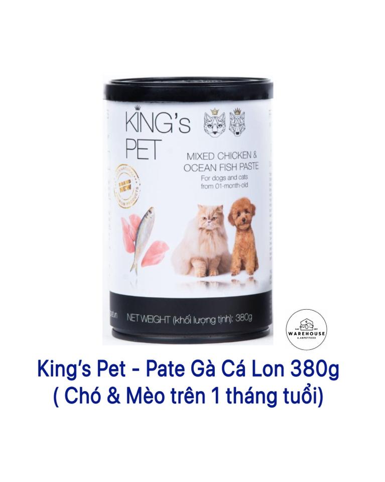 King's Pet - Pate vị Gà & Cá 380g cho Chó,Mèo từ 1 tháng tuổi -duoc-ban-tai-AAN PETFOOD WAREHOUSE
