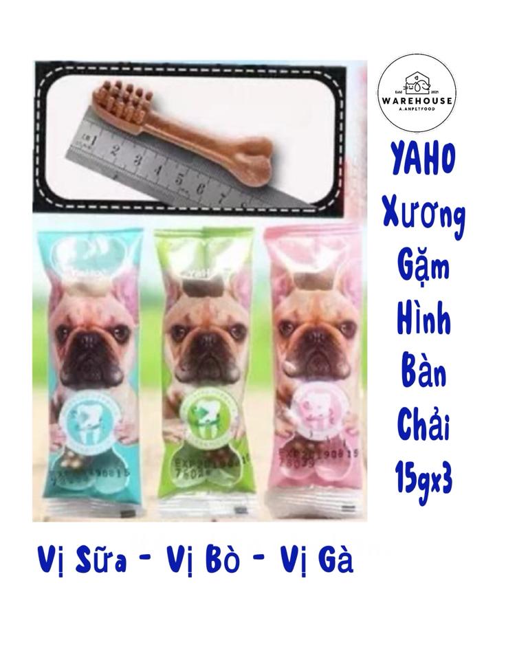 YAHO - Xương gặm cho Chó hình bàn chải Mix Vị (15gx3 Cây)-duoc-ban-tai-AAN PETFOOD WAREHOUSE