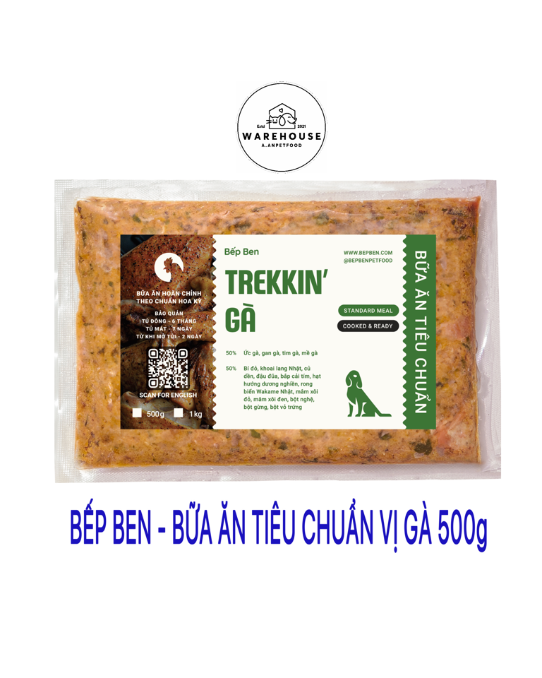 Bếp Ben - Pate Tươi vị Gà 500g cho Chó Trưởng Thành-duoc-ban-tai-AAN PETFOOD WAREHOUSE