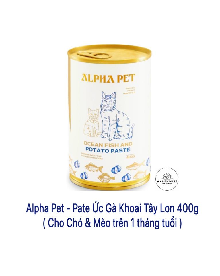 Alpha Pet - Pate vị Ức Gà & Khoai Tây 400g cho Chó, Mèo từ 1 tháng tuổi-duoc-ban-tai-AAN PETFOOD WAREHOUSE