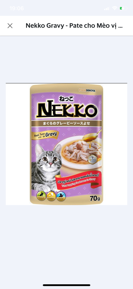 Nekko Gravy - Pate cho Mèo vị Cá Ngừ & Cá Tráp 70g-duoc-ban-tai-AAN PETFOOD WAREHOUSE