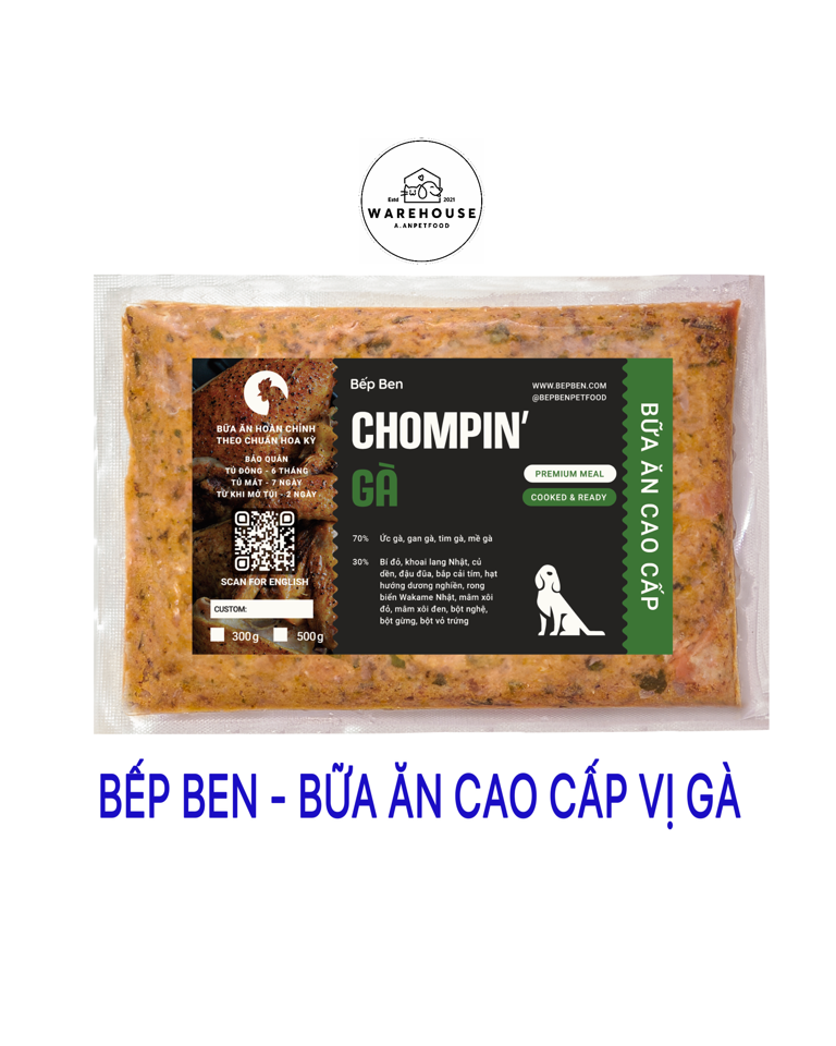 Bếp Ben - Pate Tươi vị Gà 300g Tăng Cường cho Chó từ 1 tháng tuổi-duoc-ban-tai-AAN PETFOOD WAREHOUSE