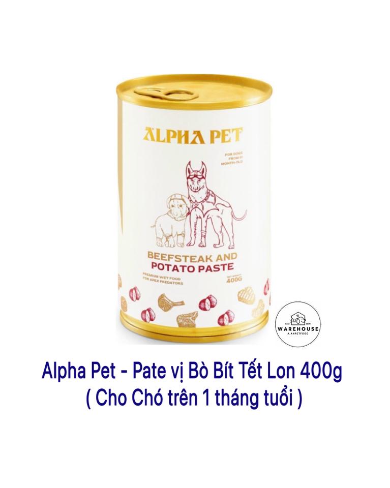 Alpha Pet - Pate vị Bò Bít Tết & Khoai Tây 400g cho Chó, Mèo từ 1 tháng tuổi-duoc-ban-tai-AAN PETFOOD WAREHOUSE