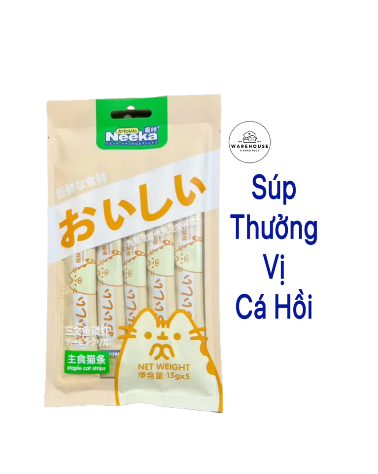 Neeka - Súp thưởng cho Mèo vị Cá Hồi (15gx5)-duoc-ban-tai-AAN PETFOOD WAREHOUSE