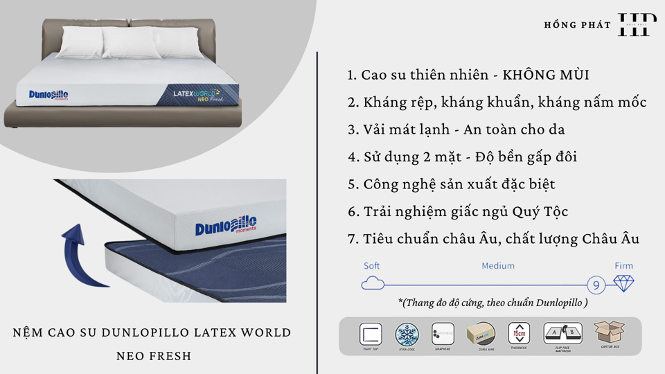 Cao su Dunlopillo Neo Fresh-duoc-ban-tai-CỬA HÀNG NỆM HỒNG PHÁT
