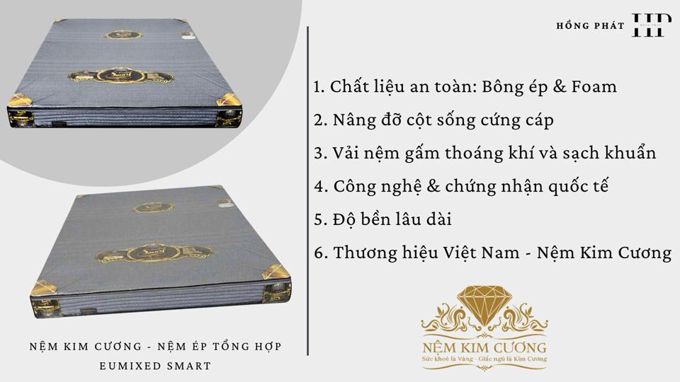 Nệm ép tổng hợp Eumixed Smart-duoc-ban-tai-CỬA HÀNG NỆM HỒNG PHÁT
