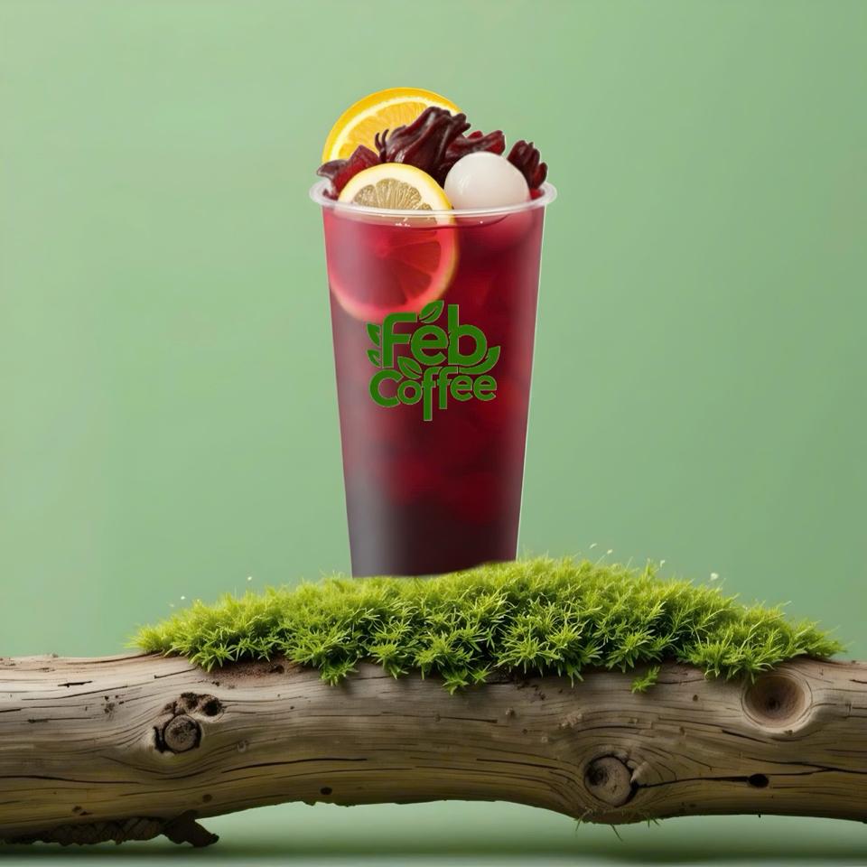 Trà Vải Hibiscus-duoc-ban-tai-Feb Coffee