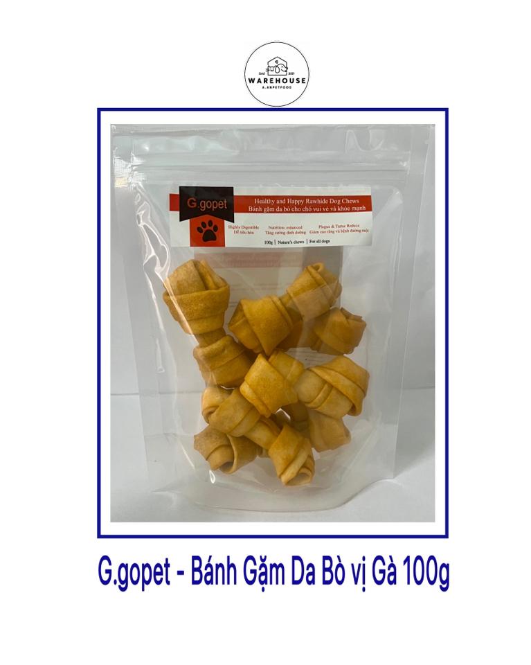 G.Gopet - Xương Gặm Da Bò vị Gà 100g cho Chó, Mèo-duoc-ban-tai-AAN PETFOOD WAREHOUSE - Chi nhánh Phạm Văn Chiêu