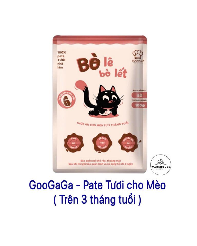 Goo GaGa - Pate tươi vị Bò 100g cho Mèo từ 3 tháng tuổi-duoc-ban-tai-AAN PETFOOD WAREHOUSE - Chi nhánh Phạm Văn Chiêu