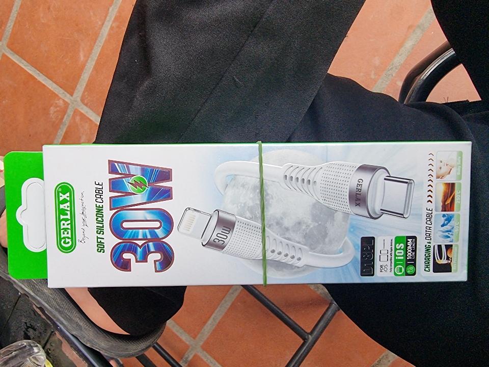 Dây sạc Gerlax 30W TypeC to Lightning ( bảo hành 5 năm)-duoc-ban-tai-Quang Anh Mobile - AppleStore