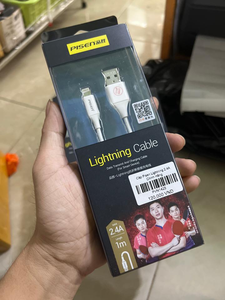 Cáp Pisen Lightning 2.4A Chính Hãng-duoc-ban-tai-ĐTDĐ TOÀN QUỐC 2