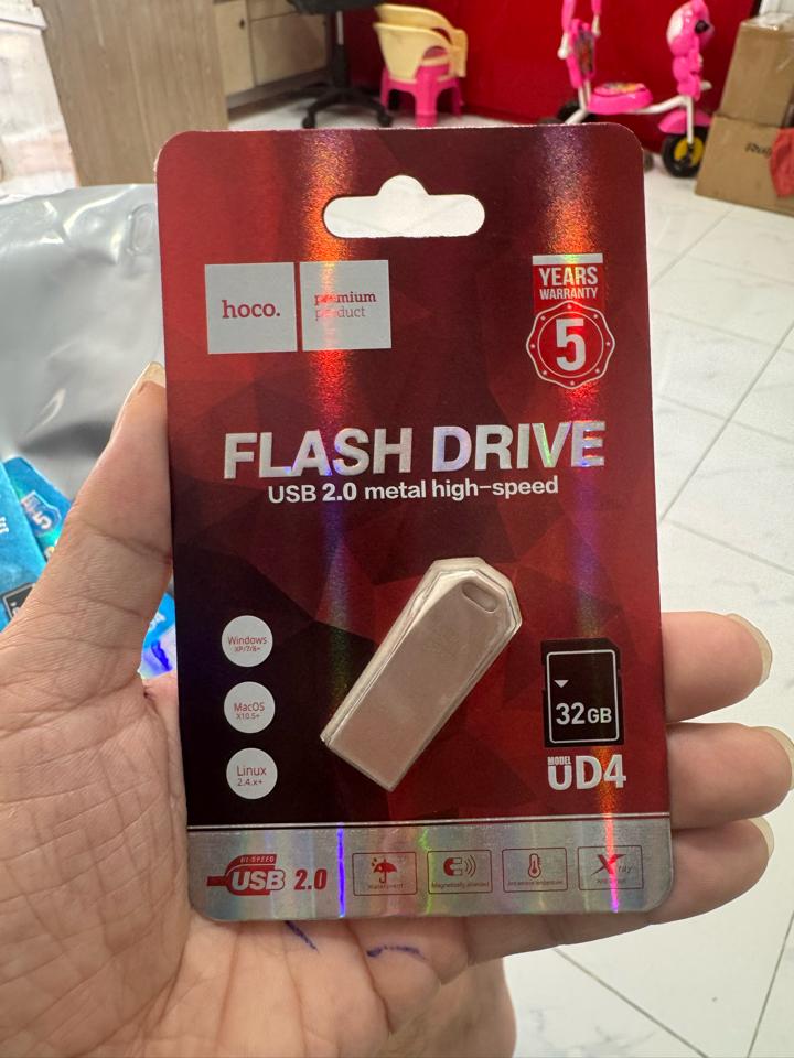 USB 2.0 Hoco 32GB - Vỏ kim loại (Bạc)-duoc-ban-tai-ĐTDĐ TOÀN QUỐC 2