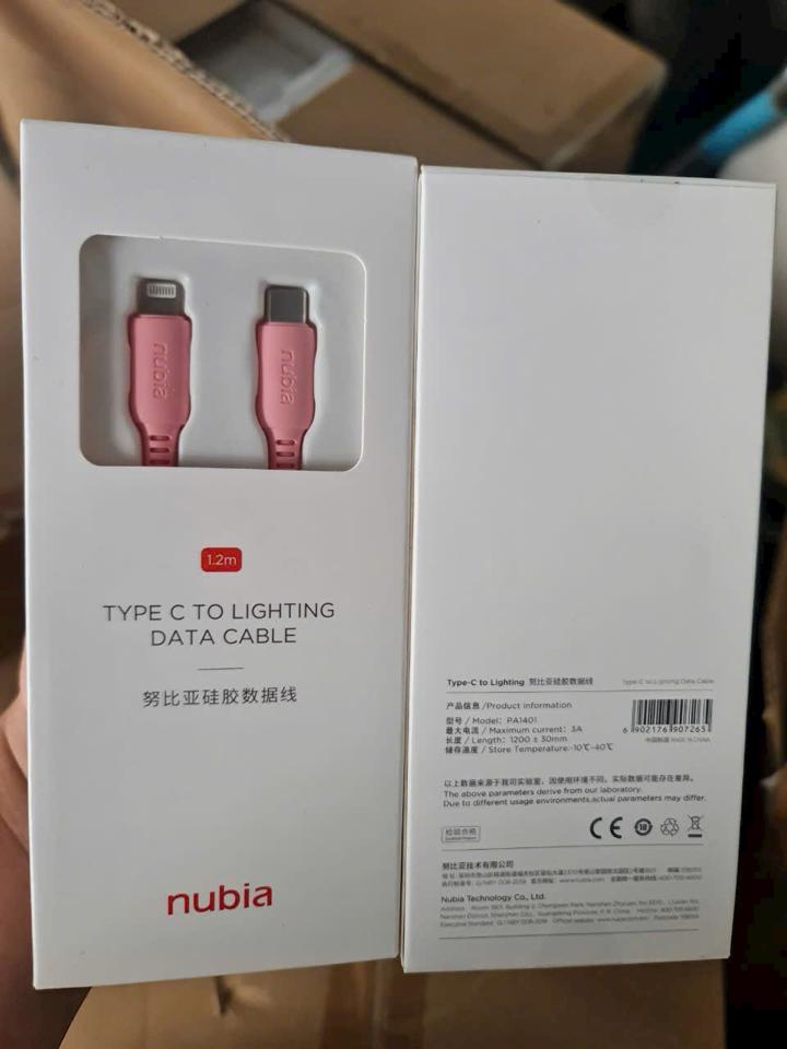 Cáp sạc nhanh IPhone 20W C-L Nubia nội địa. TVY-duoc-ban-tai-ĐTDĐ TOÀN QUỐC 2