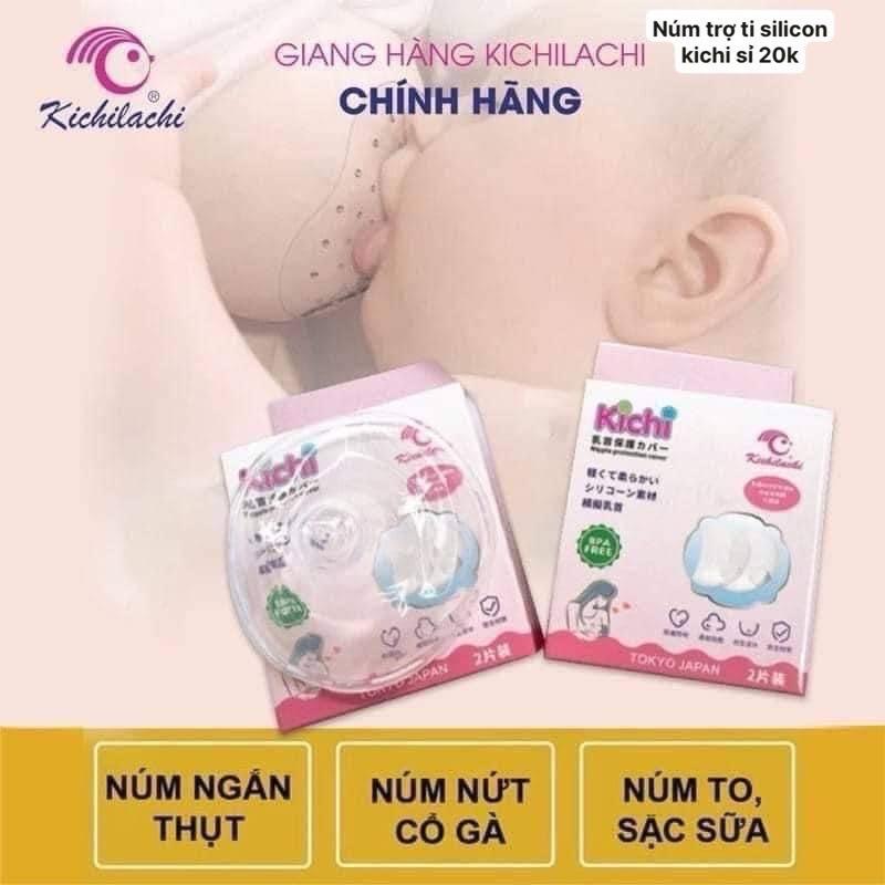 Núm trợ ty silicone Kichi  2 cái-duoc-ban-tai-Shop Mẹ và Bé Thuỳ Dương