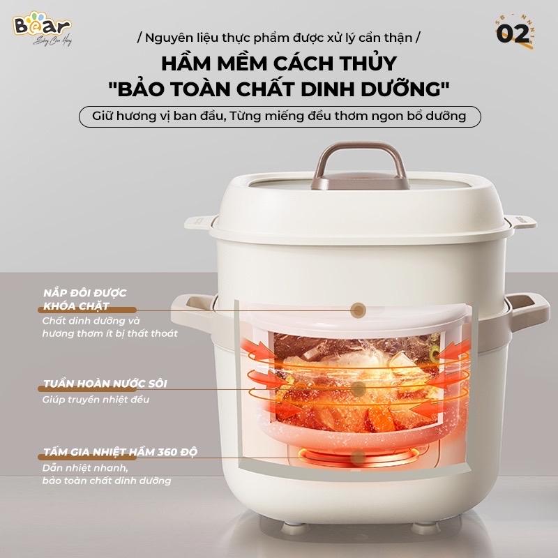 Nồi nấu chậm bear 1,6 lít -duoc-ban-tai-Shop Mẹ và Bé Thuỳ Dương