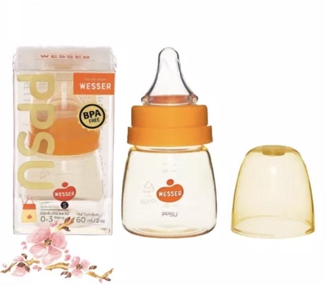 Bình sữa wesser ppsu cổ hẹp 60ml-duoc-ban-tai-Shop Mẹ và Bé Thuỳ Dương