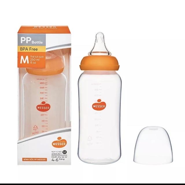 Bình sữa pp wesser cổ hẹp 250ml-duoc-ban-tai-Shop Mẹ và Bé Thuỳ Dương