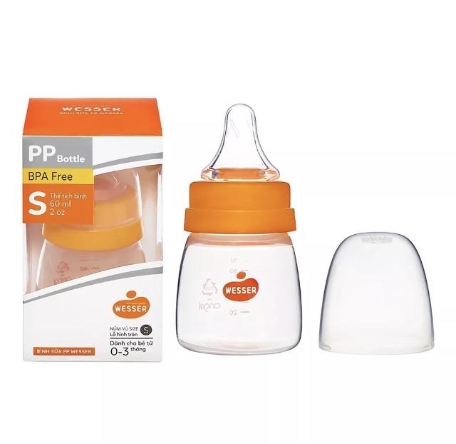 Bình sữa wesser cổ hẹp pp 60ml-duoc-ban-tai-Shop Mẹ và Bé Thuỳ Dương