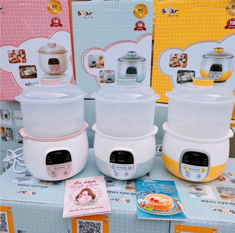 Nồi nấu chậm Bear 0,8 lít -duoc-ban-tai-Shop Mẹ và Bé Thuỳ Dương