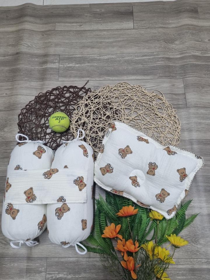 Bộ gối chặn Xô musslin -duoc-ban-tai-Shop Mẹ và Bé Thuỳ Dương