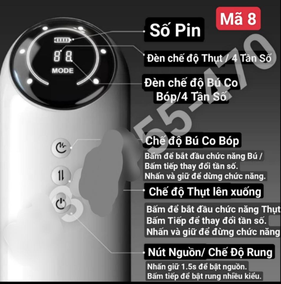 Máy Rung Bú - Mút - Thụt Lên Xuống Cao Cấp (Tặng Gel 300ml)-duoc-ban-tai-Beo PP