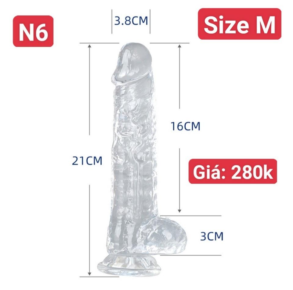 Dương Vật Trong Suốt Siêu Dẽo- Size M- N6-duoc-ban-tai-Beo Popper USA