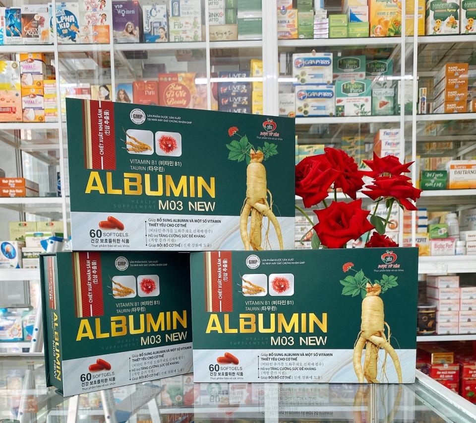 Albumin M03 NEW-duoc-ban-tai-Nhà Thuốc Huỳnh Ngân