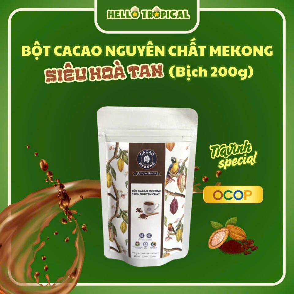 Bột Cacao hòa tan Mekong ( bịt 200g)-duoc-ban-tai-Hellô Trôpical