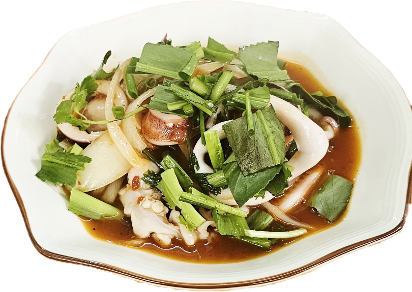 14. Squid in Sweet and Sour Sauce & Rice-duoc-ban-tai-HALAL INDRAPURA