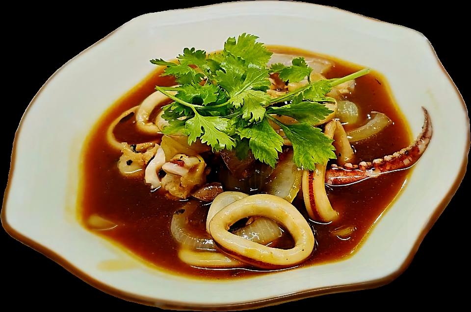 13. Squid Stir-Fry Indrapura Style & Rice-duoc-ban-tai-HALAL INDRAPURA