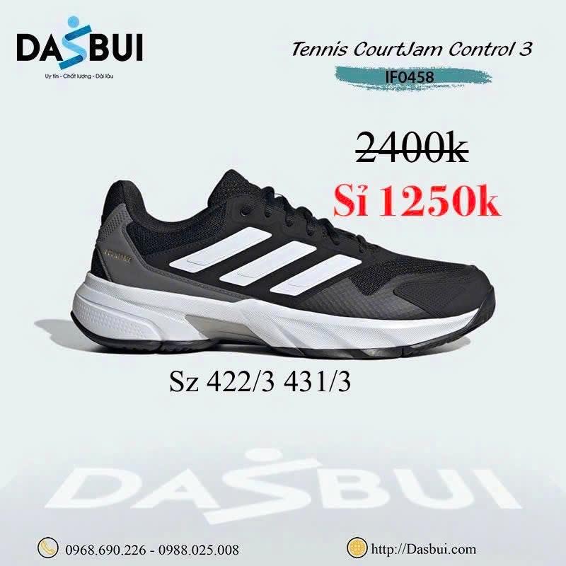 Giày Adidas Court Jam 3 - 42 2/3 - Đen Trắng-duoc-ban-tai-UNITY PICKLEBALL STORE