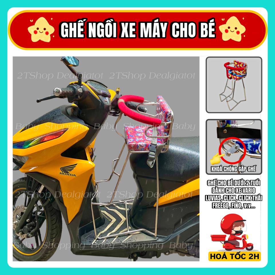 Ghế Ngồi Xe Máy Cho Bé Dưới 2 Tuổi Có Tựa Lưng - Dành Cho Xe Vario, Luvias, Click, Click Thái, Freego, Fino Sao chép-duoc-ban-tai-2TShop.Dealgiatot