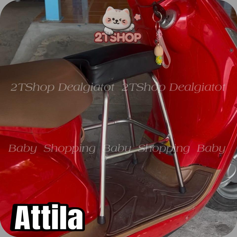 Ghế Đôn Ngồi Xe Máy Cho Bé Trên 2 Tuổi - Dành Cho Xe Noza, Zip, Fazzio, Attila - LOẠI INOX DÀY Sao chép-duoc-ban-tai-2TShop.Dealgiatot