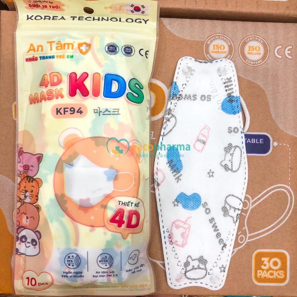 Khẩu Trang KF94 An Tâm Cho Bé In Hoạ Tiết Dễ Thương - Khẩu Trang 4D -duoc-ban-tai-2TShop.Dealgiatot
