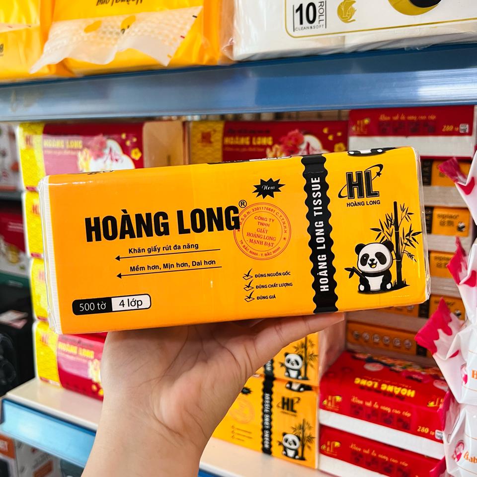 Lốc 5 Gói Khăn Giấy Gấu Trúc Hoàng Long Hàng Loại 1 Siêu Dai Mềm Mịn 500 Tờ 4 Lớp -duoc-ban-tai-2TShop.Dealgiatot