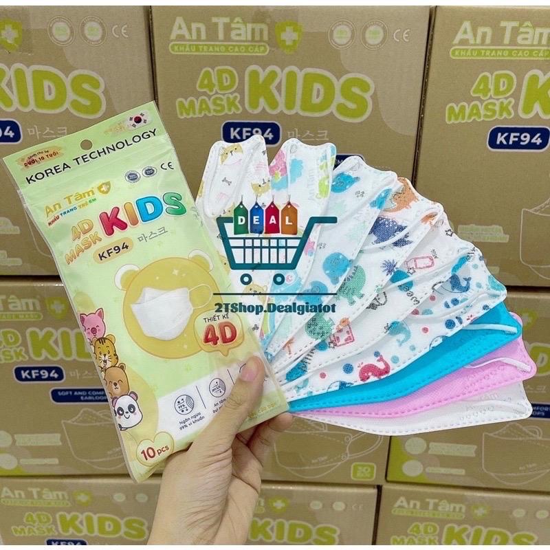 Khẩu Trang KF94 An Tâm Cho Bé In Hoạ Tiết Dễ Thương - Khẩu Trang 4D -duoc-ban-tai-2TShop.Dealgiatot