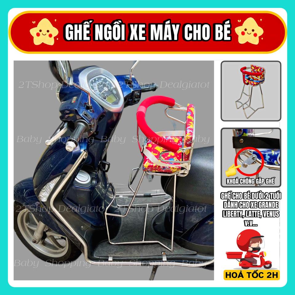 Ghế Ngồi Xe Máy Cho Bé Dưới 2 Tuổi Có Tựa Lưng - Dành Cho Xe Grande, Liberty, Latte, Venus Sao chép-duoc-ban-tai-2TShop.Dealgiatot