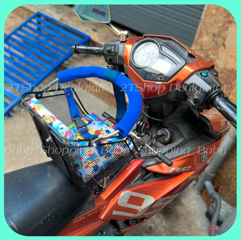 Ghế Ngồi Xe Máy Cho Bé Dưới 2 Tuổi Có Tựa Lưng - Ghế Lưới Sắt Dành Cho Xe Exciter(135-150-155), Winner, Winner X, Satria, Raider..-duoc-ban-tai-2TShop.Dealgiatot