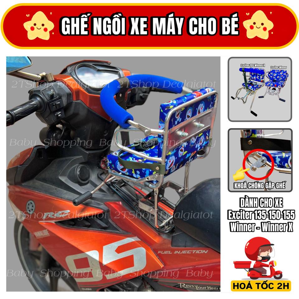 Ghế Ngồi Xe Máy Cho Bé Dưới 2 Tuổi - Dành Cho Xe Winner, Exciter(135-150) Winner X, Exciter 155, SATRIA, RAIDER-duoc-ban-tai-2TShop.Dealgiatot