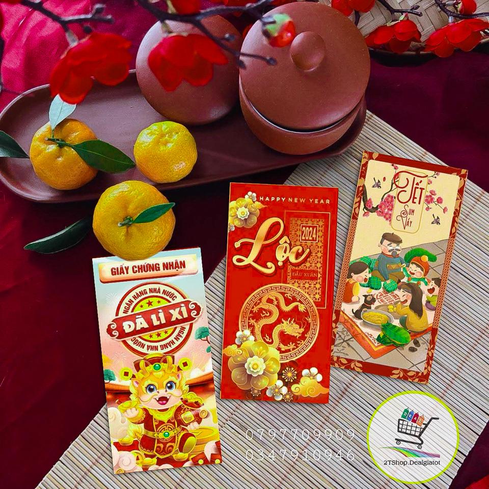 Bao Lì Xì Tết 2024 Xuân Giáp Thìn - Combo 100 Cái-duoc-ban-tai-2TShop.Dealgiatot