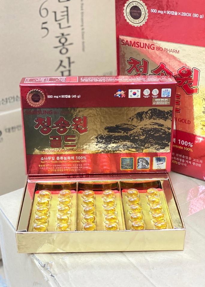 Tinh Dầu Thông Đỏ SamSung Cheong Song Won Gold 180 viên -duoc-ban-tai-2TShop.Dealgiatot